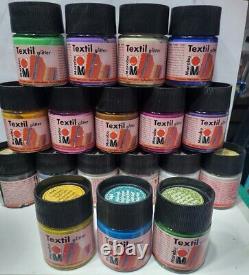 Marabu Textil Glitter Assorti x18 pot de 50ml