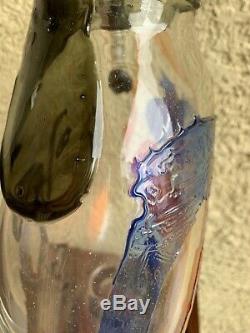 Mario Badioli Murano Art De Verre Visage Vase 22 Style Picasso Signé Avec Le Label