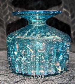 Mdina de Malte 5,5 pouces de large 5 pouces de haut Verre ondulé soufflé Harris Design