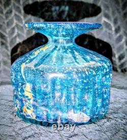 Mdina de Malte 5,5 pouces de large 5 pouces de haut Verre ondulé soufflé Harris Design