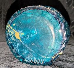 Mdina de Malte 5,5 pouces de large 5 pouces de haut Verre ondulé soufflé Harris Design Mdina de Malte 5,5 pouces de large 5 pouces de haut Verre ondulé soufflé Harris Design