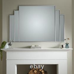 Miroir de cheminée en argent Charleston Argent H 80cm X L 120cm