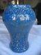 Monart Art Déco Vase Surface Decorated Blue Paisley Shawl Shape Fa, Taille Vi