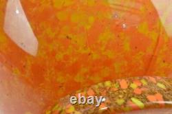 Monart Vase En Verre Orange Impressionnant Et Grand Avec Aventurine