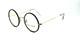 Monture De Lunettes Ronde Vintage Hilton Classic 2 Noire Et Or, Verre 49 Mm, Nos, Or R. 14 Kt
