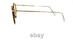 Monture de lunettes vintage Hilton Classic 1 Blonde Gold 47 mm Panto NOS fabriquée en Angleterre