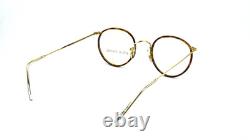Monture de lunettes vintage Hilton Classic 1 Blonde Gold 47 mm Panto NOS fabriquée en Angleterre