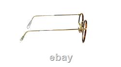Monture de lunettes vintage Hilton Classic 1 Blonde Gold 47 mm Panto NOS fabriquée en Angleterre