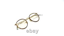 Monture de lunettes vintage Hilton Classic 1 Blonde Gold 47 mm Panto NOS fabriquée en Angleterre