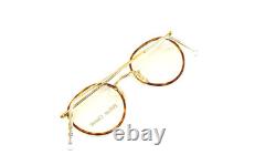 Monture de lunettes vintage Hilton Classic 1 Blonde Gold 47 mm Panto NOS fabriquée en Angleterre