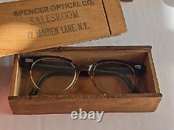 Monture de lunettes vintage à double ton des années 1950, en forme de corne, jamais utilisée