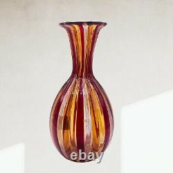 Murano Art Vase En Verre Vetro Artistico Bud Vase Circus Stripped 5.5t 1.75w