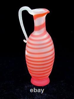 Murano Cenedese Art Glass Striped Scavo Vase Studio Antonio Da Ros & Étiquettes