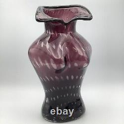 Murano Laguna Amethyst Art Verre Torso Vase, Forme Buste Femelle Avec Col 27cm