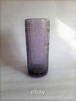 Nanny Toujours Pour Riihimäen Lasi, Finlandais Grapponia Glass Art Amethyst Vase