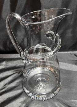 Nouvelle / Inutilisée Carafe en Verre d'Art avec Tourbillon Appliqué, Fabriquée à la Main