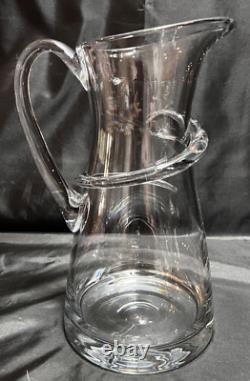 Nouvelle / Inutilisée Carafe en Verre d'Art avec Tourbillon Appliqué, Fabriquée à la Main
