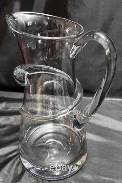 Nouvelle / Inutilisée Carafe en Verre d'Art avec Tourbillon Appliqué, Fabriquée à la Main