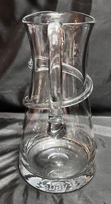 Nouvelle / Inutilisée Carafe en Verre d'Art avec Tourbillon Appliqué, Fabriquée à la Main