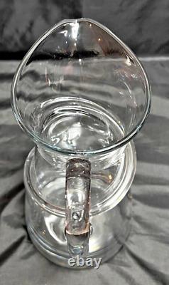 Nouvelle / Inutilisée Carafe en Verre d'Art avec Tourbillon Appliqué, Fabriquée à la Main