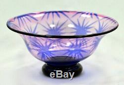 Orrefors, Eva Englund Art Glass Bowl Graal Et Vase