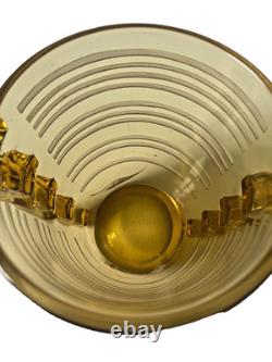 POT EN VERRE ART AMBRE DAUM DE PIERRE D'AVESN 16,2 CM DE HAUTEUR