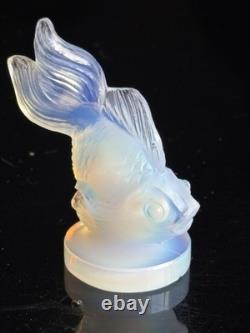 Paire de poissons en verre opalescent Sabino, Queue de Voile, Poisson Mouleck