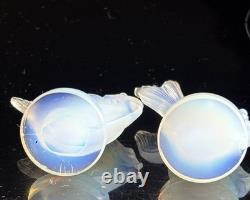 Paire de poissons en verre opalescent Sabino, Queue de Voile, Poisson Mouleck