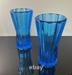 Paire de vases turquoise Sklo Union Art Déco par Rudolf Schrotter Rudolfova Hut Paire de vases turquoise Sklo Union Art Déco par Rudolf Schrotter Rudolfova Hut