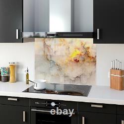 Panneau de cuisinière en verre de dosseret de cuisine ANY SIZE Marble Art Stone Zoom Photo 0787