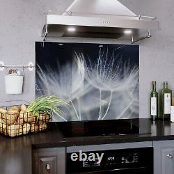 Panneau de cuisinière en verre de dosseret de cuisine TOUTE TAILLE Nature Pissenlit Fleur Zoom Art