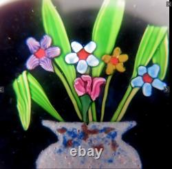 Paul Ysart Très Rare Vase Verre Art Paperweight