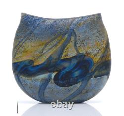 Peter Layton Art Contemporain Verre Ovoïde Vase Bleu