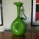 Pichet Italien En Verre Empoli Vert Lime, Grand, En Verre Moul&eacute;, Cruche