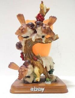 Prismarte Collection Italie Conception Oiseaux Sur L'arbre Résine Figurines Solides Vase Mignon
