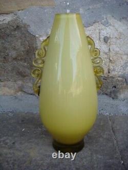 RRR RARE Vase en verre artistique vintage fait main