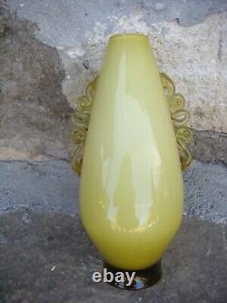 RRR RARE Vase en verre artistique vintage fait main