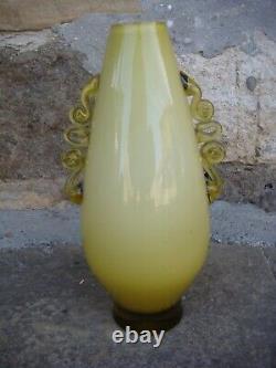 RRR RARE Vase en verre artistique vintage fait main