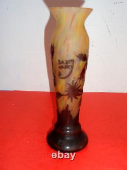 Rare Daum Nancy Paysage Signé Cameo Vase (7)