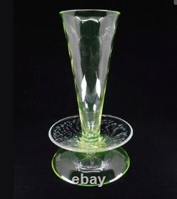 Rare Signé Borek Sipek Ajeto Uranium Wrythen Bulles Czech Art Glass Vase Tazza