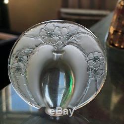 Rare Vase De Fleurs Sceau Signé René Lalique Art Deco