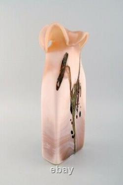 Rare Vase De Murano En Verre D'art Soufflé À La Bouche. Années 1960
