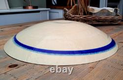 Rare bol Yalos Casa Murano Ferro 18, blanc nacré et bleu irisés