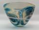 Rare Bol En Verre Iris&eacute; Mdina Blue De Rosenthal Michael Harris