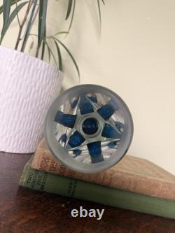 Rare vase cylindre concave en verre d’art optique avec lentilles, Milan Machacek Princ Oggetti