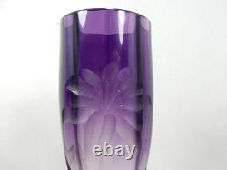 Rare vase en verre taillé Art Nouveau de Ludwig Moser 30