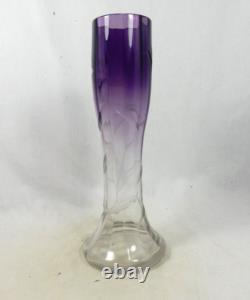 Rare vase en verre taillé Art Nouveau de Ludwig Moser 30