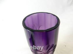 Rare vase en verre taillé Art Nouveau de Ludwig Moser 30