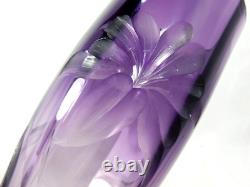 Rare vase en verre taillé Art Nouveau de Ludwig Moser 30