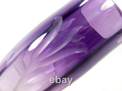 Rare vase en verre taillé Art Nouveau de Ludwig Moser 30